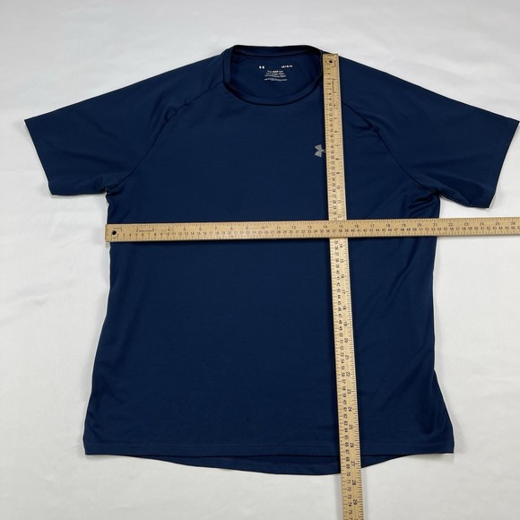 Under Armour Tech 2.0 Tee Shirt Mens  Large Navy Short Sleeve Quick Dry - Picture 10 of 13